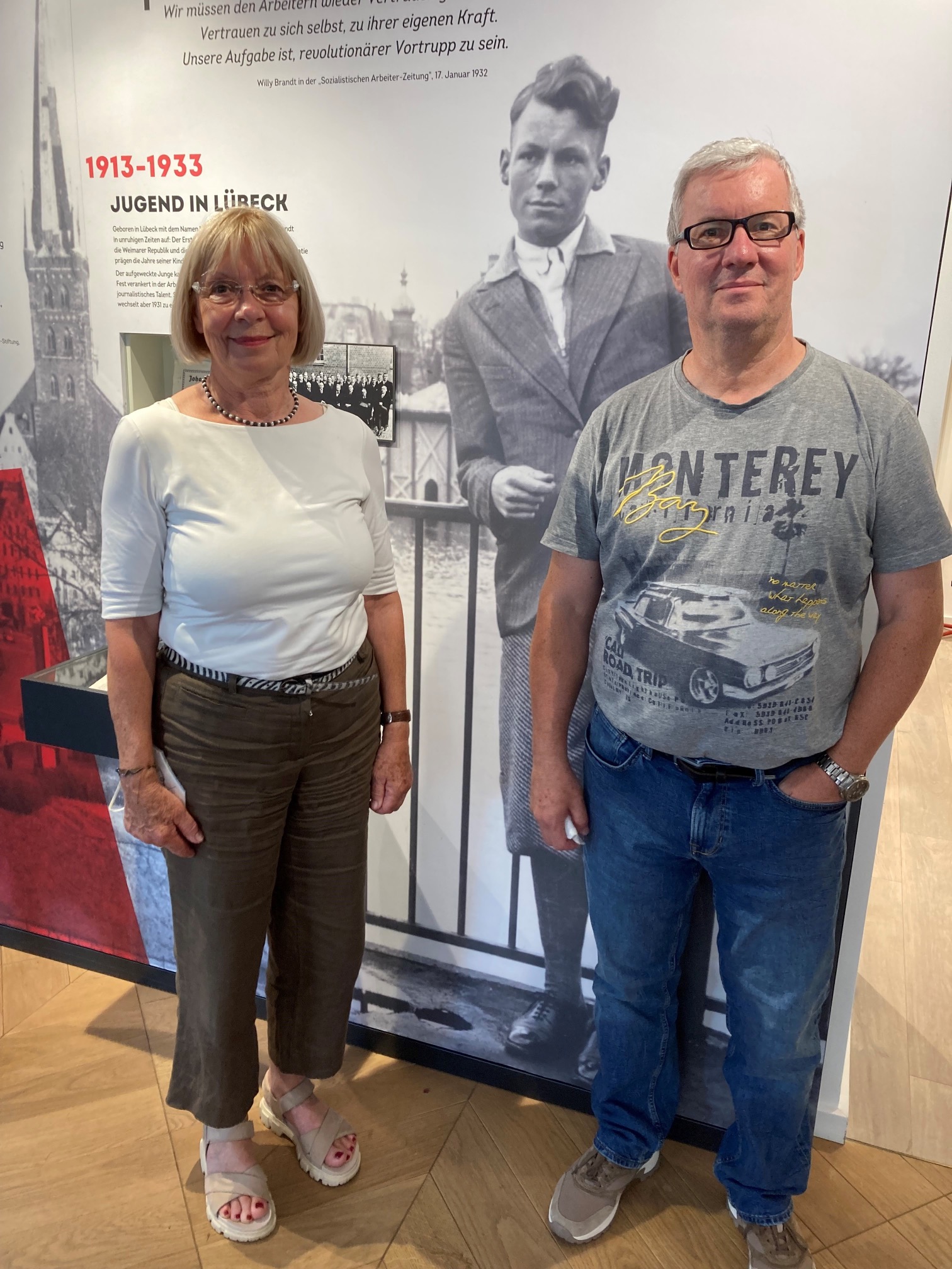 Hannelore Hesse und Thomas Scheklinski im Willy-Brandt-Haus in Berlin